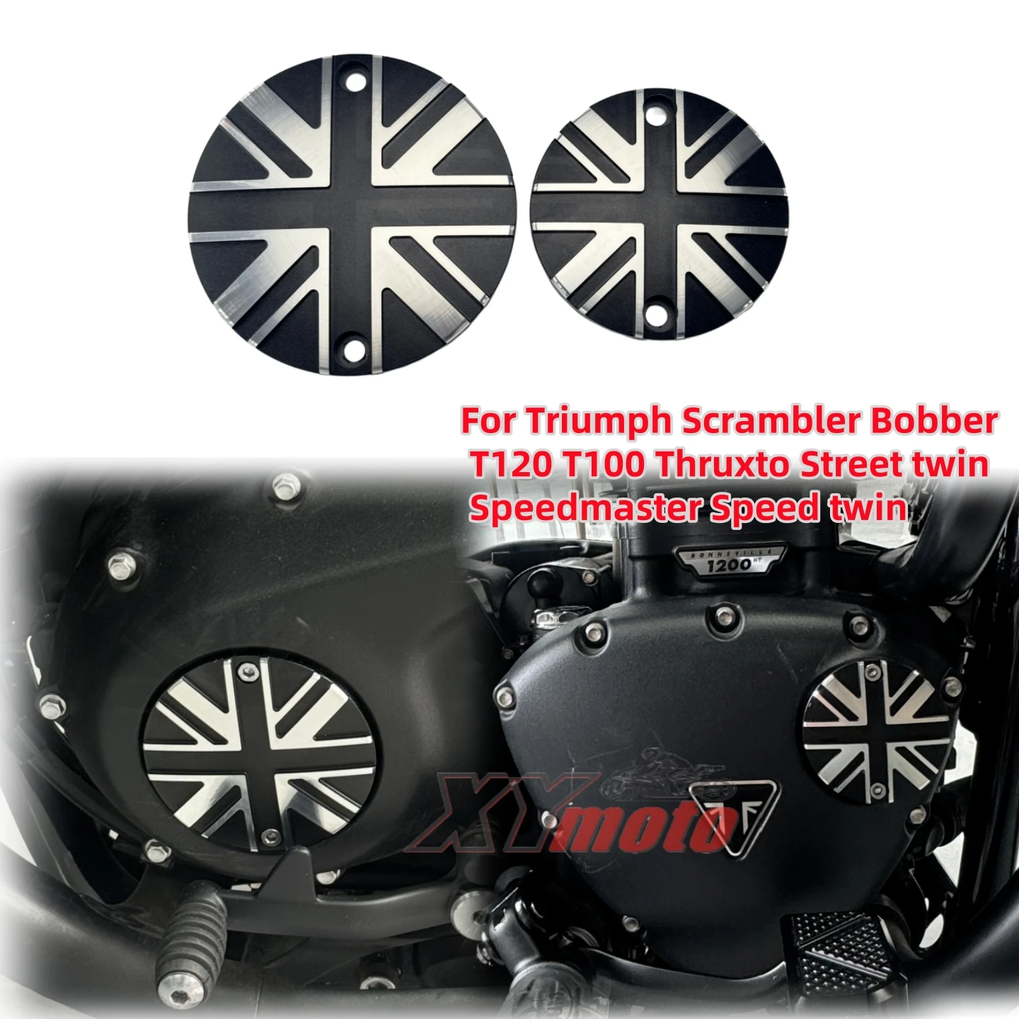 Motorbike Clutch Badge & ACG Inspection Cover for Triumph Street Twin Bonneville T100 T120 Bobber Thruxton Scrambler Speed Twin