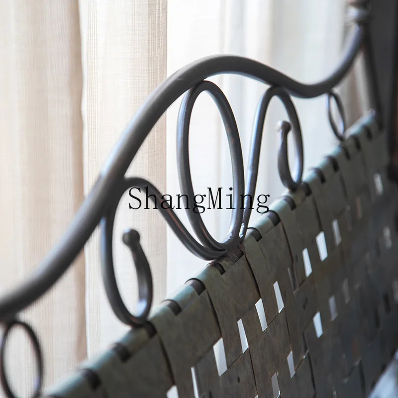 SM الرجعية الحديد المطاوع حديقة الترفيه التفاوض كرسي خلفي فناء مسند الذراع في الهواء الطلق مقعد الراحة