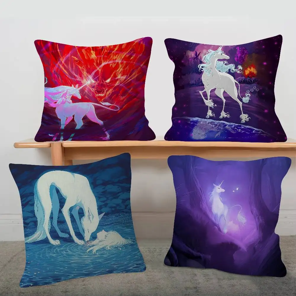 The Last Unicorn Movies Pillow Gift Home Office Decoration Bedroom Sofa Car Cushion Cover Case 45x45