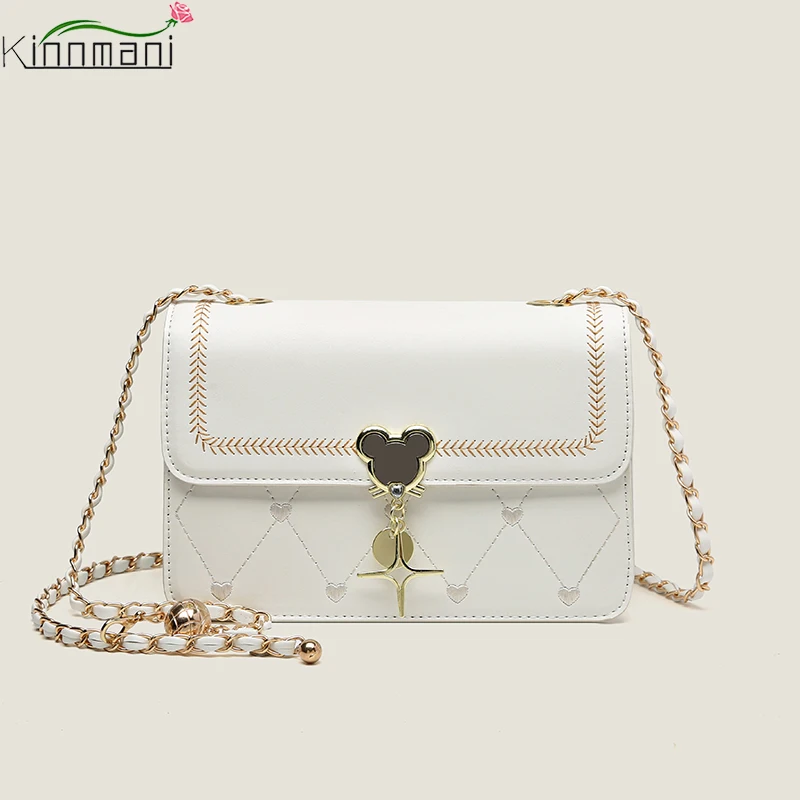 

Fashion Women's Small Square Bag High Quality PU Leather Casual Shoulder Bag Luxury Designer Crossbody Bag for Women New Handbag