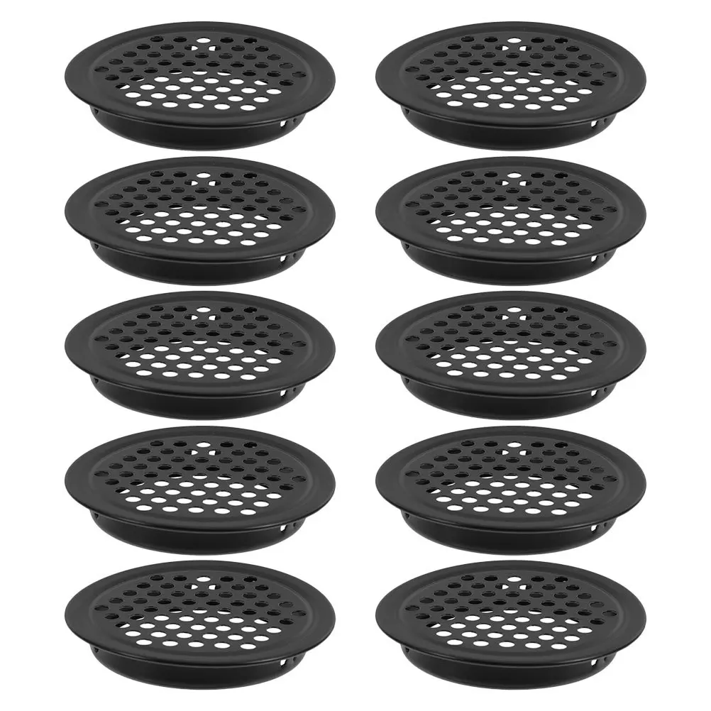 10 Buah Ventilasi Udara Bulat dari Baja Tahan Karat untuk Lemari, Ventilasi Lemari, Lubang Jaring Tahan Lama, Mudah Dipasang, Lemari Sepatu