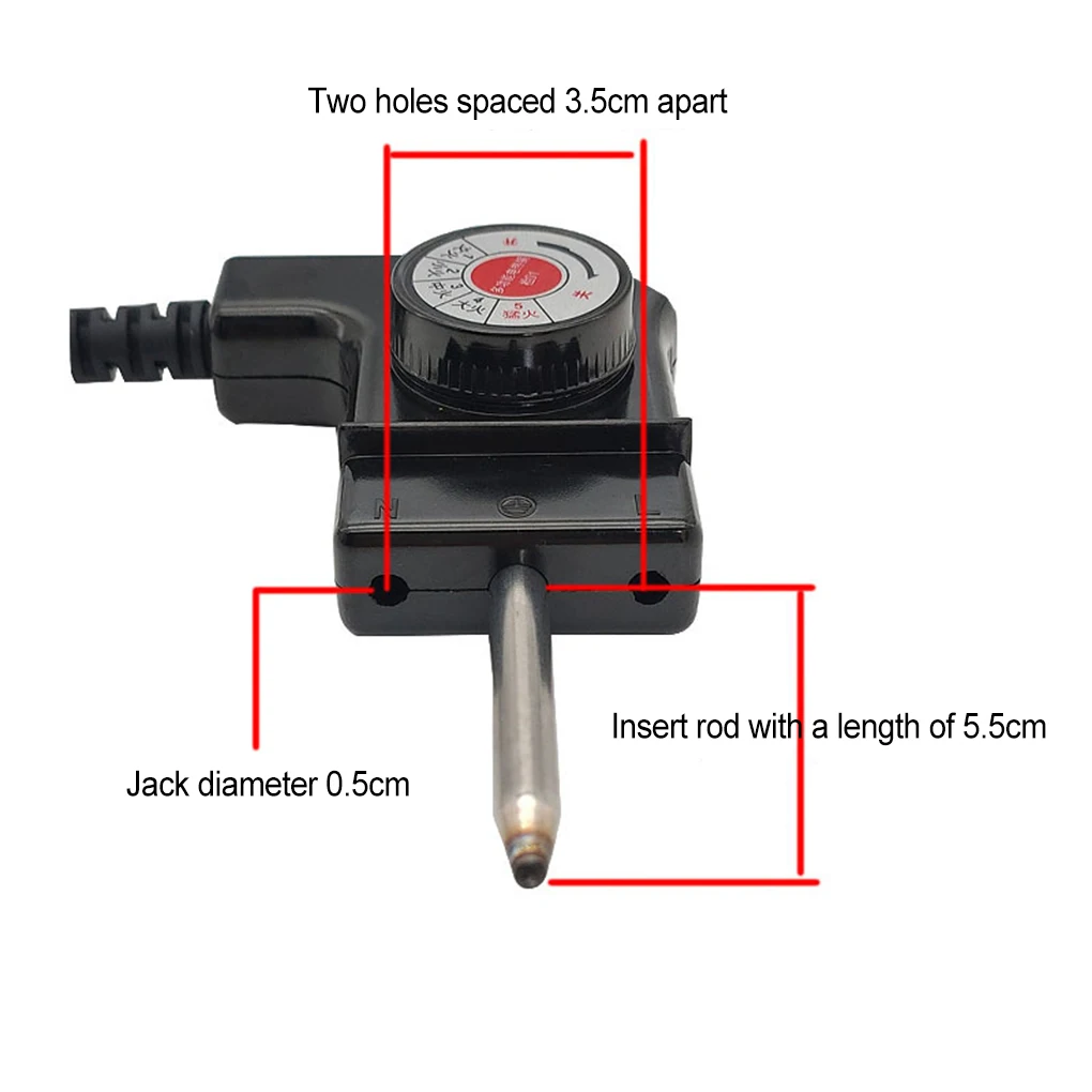 5 Gear Electric Baking Pan Thermostat Control Cord  Power Cable  Temperature Control Switch/Coupler Plug EU/US/AU/UK image 3