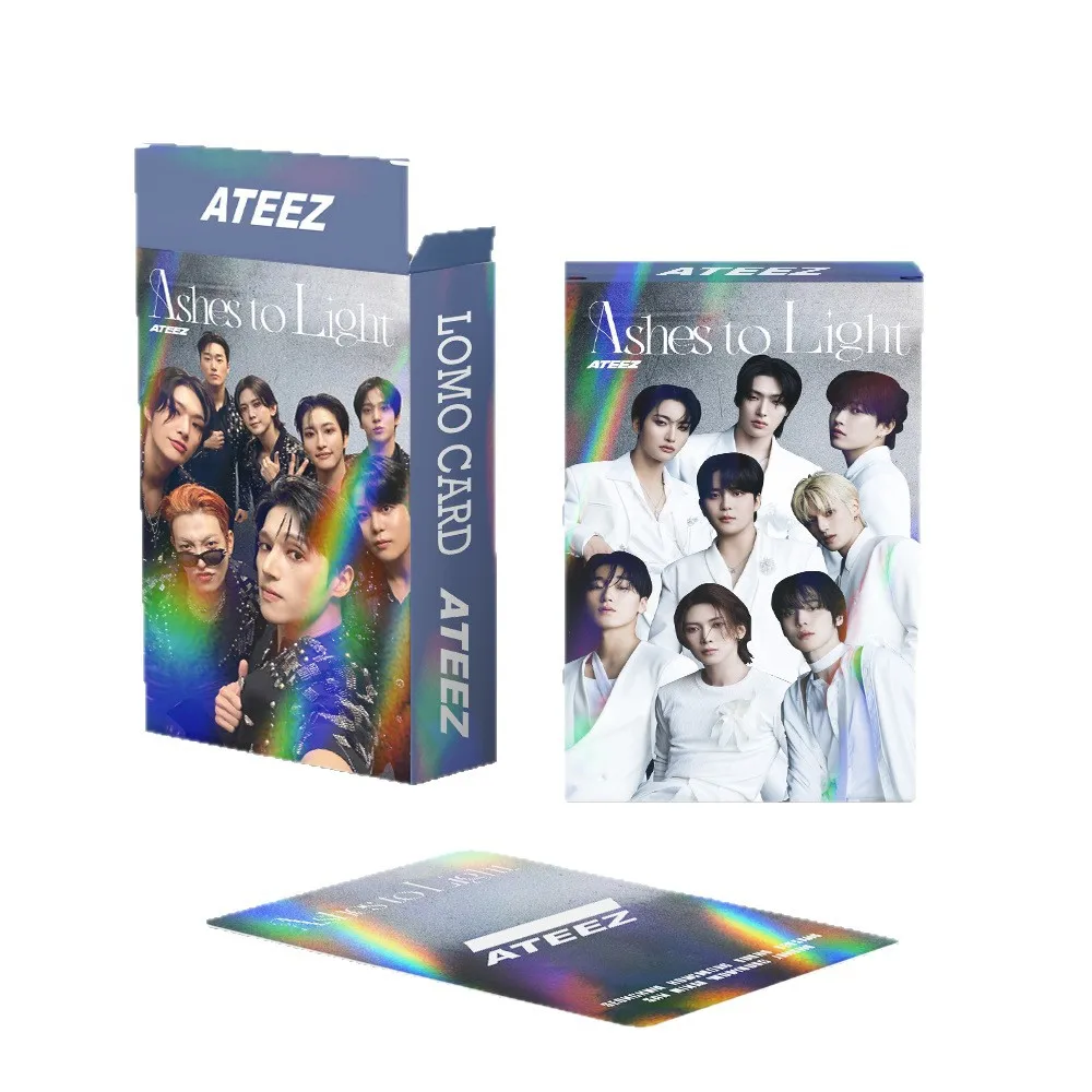 อัลบั้มการ์ดเลเซอร์ Ateez 30 ชิ้น/ชุด โปสการ์ด Ashes To Light โปสการ์ดวอยอง ซองฮวา ของขวัญสุดโปรดสำหรับสาวๆ