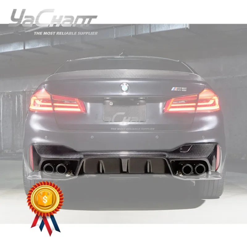 

Car-Styling Carbon Fiber Rear Diffuser Fit For 2017-2019 F90 M5 3D Style Rear Diffuser Rear Bumper Diffuser