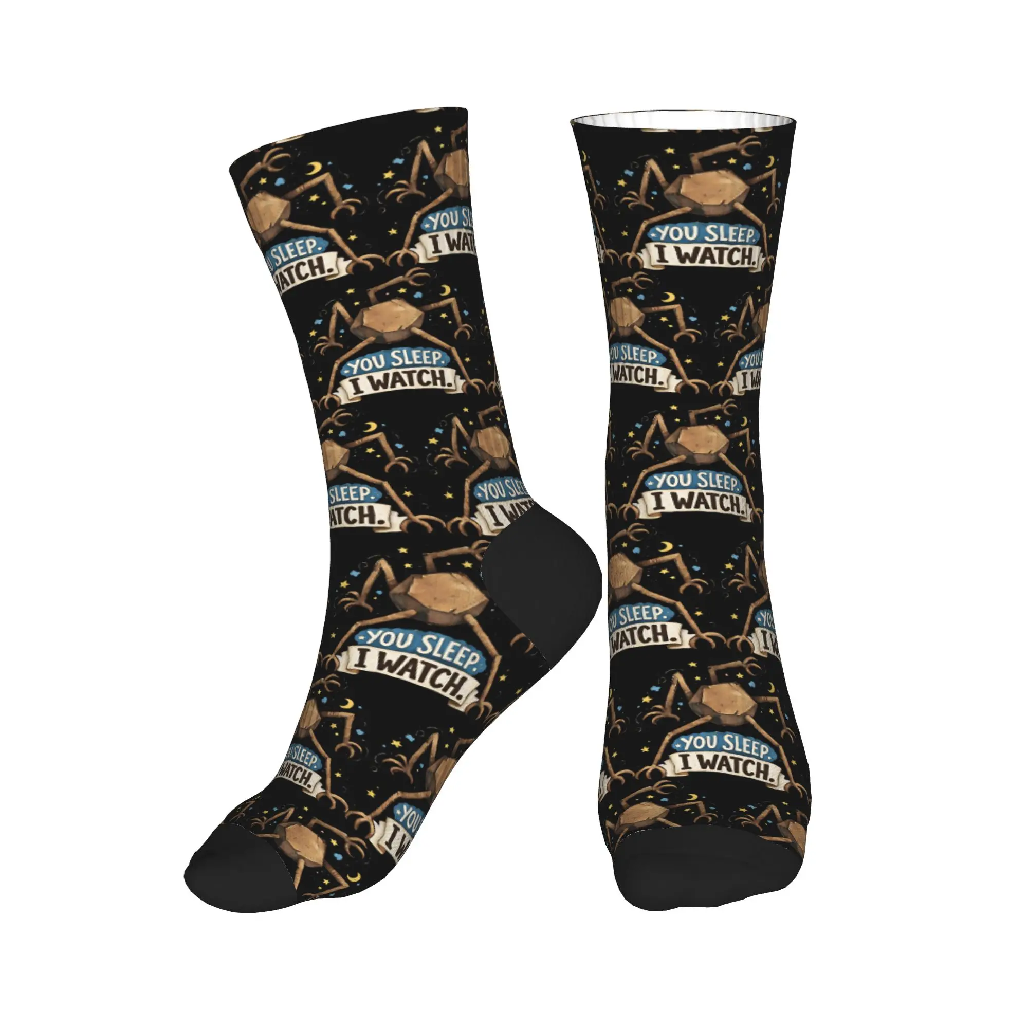 You Sleep I Watch Retro Alien Sci Fi Lovers Project Hail Mary Rocky Inspired Sci Fi Socks Graphic Stockings Anti Sweat Men Socks