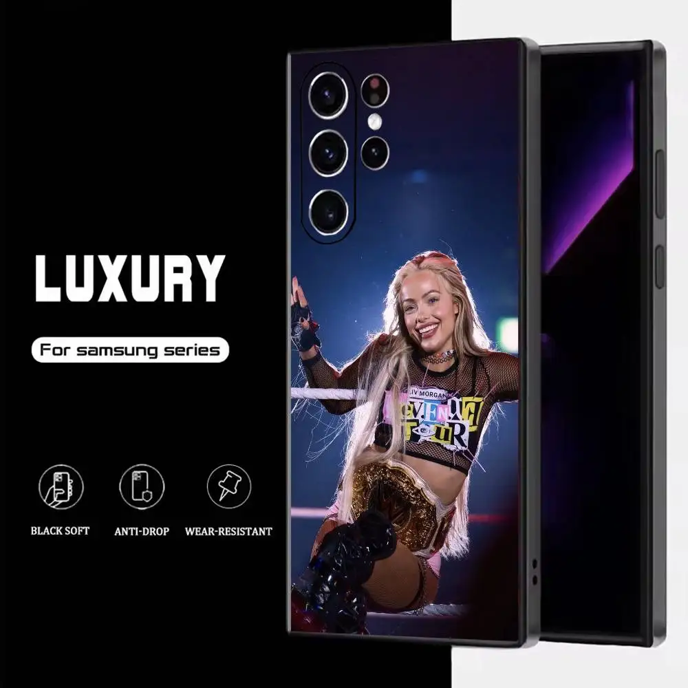 W-WWE L-Liv Morgan Phone Case For Samsung S25,S24,S23,S22,S21,S20,S10,Ultra,Plus,Lite,FE,Soft Silicone Black Cover