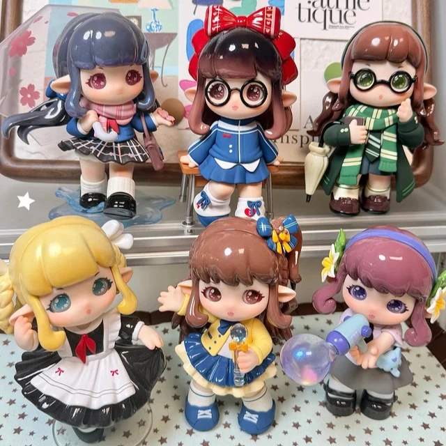 

Коллекционная серия Fiila Global Study Wander: Сюрприз-бокс с аниме-куклой Fiila, фигурка милой девочки, таинственная коробка, модель для домашнего декора, игрушка