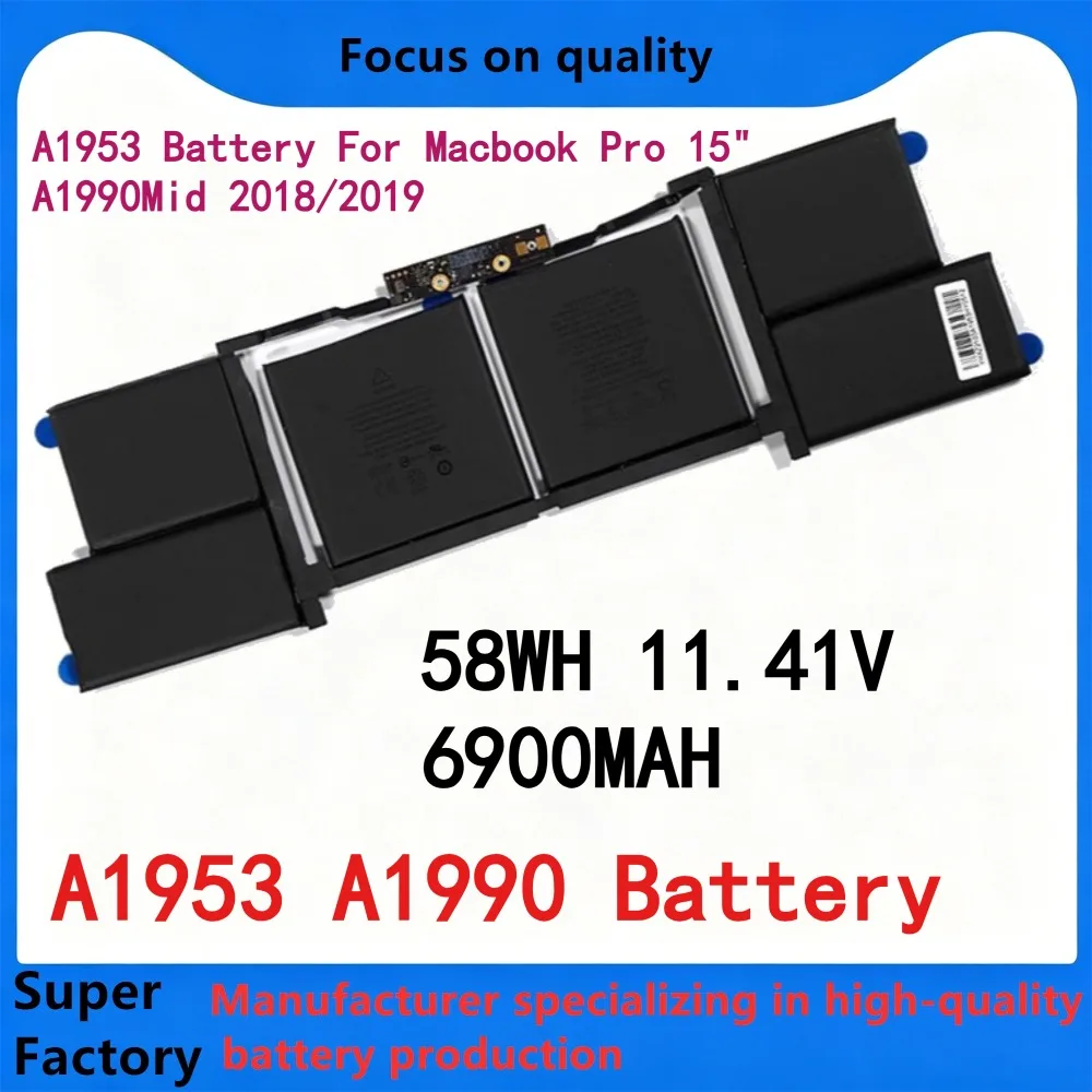 

A1953 Laptop Battery For Apple MacBook Pro 15 inch A1990 2018 2019 EMC3215 EMC3359