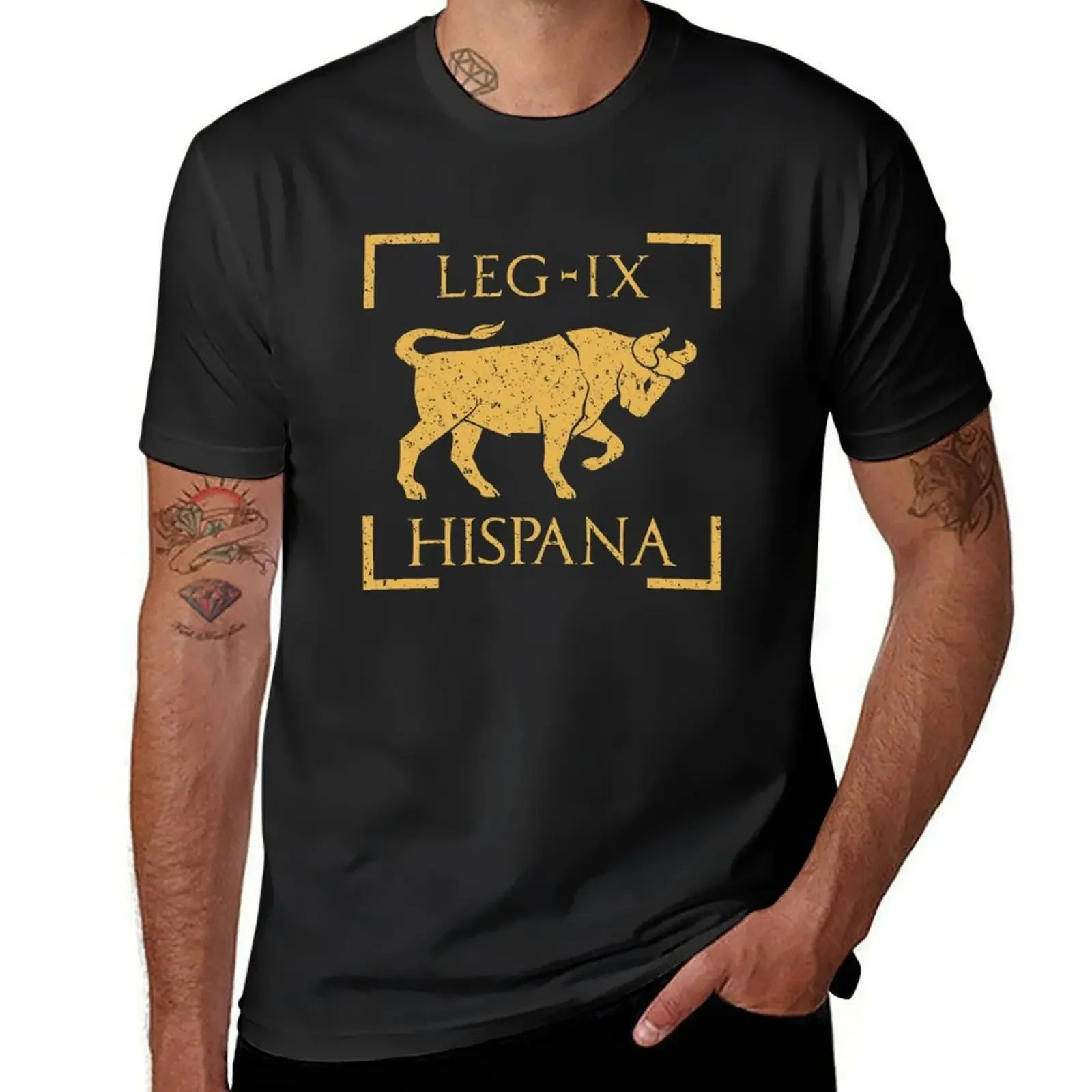 

2025 новая модель Legio IX Hispana Taurus, футболка с эмблемой римского легиона, модные рубашки, аниме, винтажная аниме-рубашка, футболки с аниме