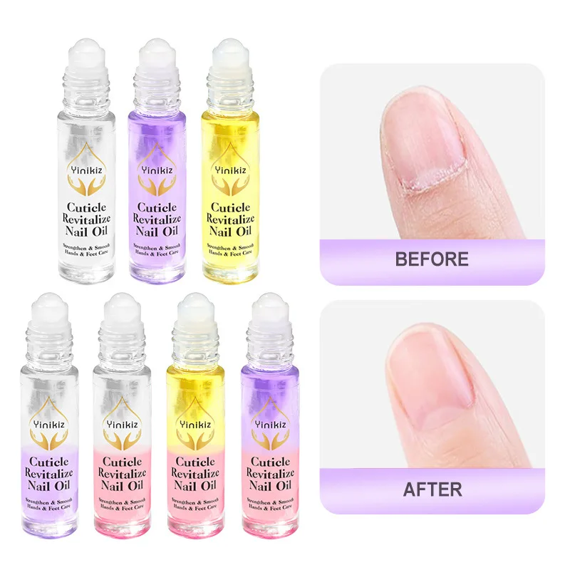 10ml 2色 ローラーネイル栄養オイルペン 4種類の香り ネイルケア 甘皮再生オイル 防護ネイルポリッシュ 栄養肌