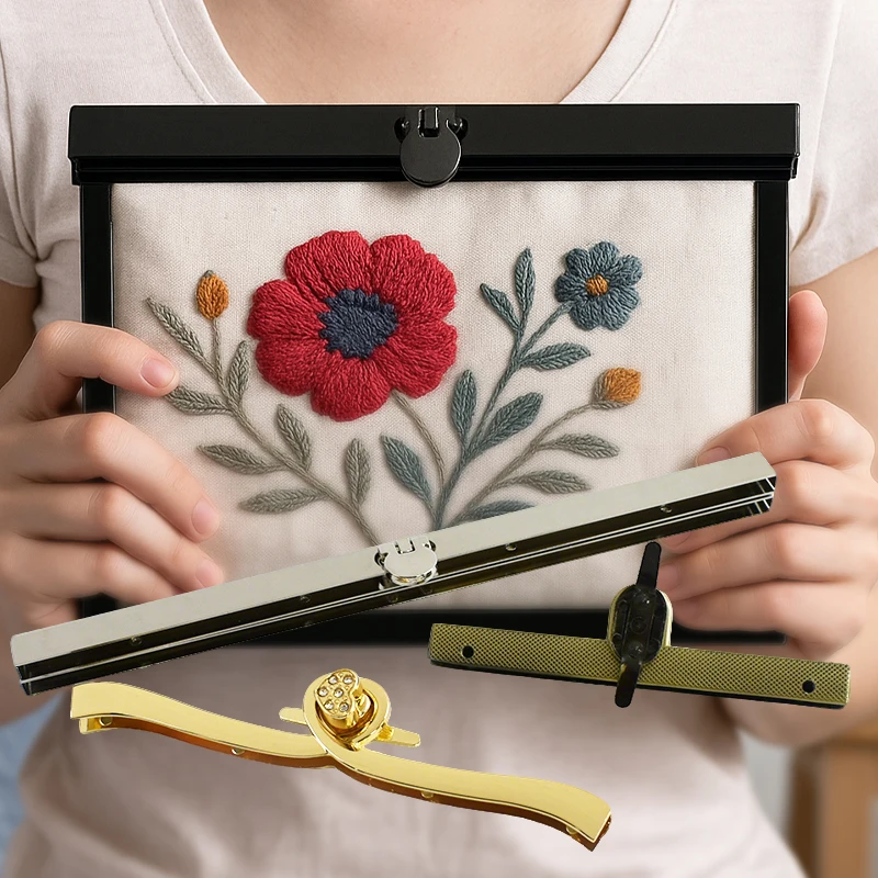 

2/4Pcs 10-19cm Metal Locks Buckle Purse Frame Wallet Kiss Clasp Handbag Close Lock Buckles DIY Leather Craft Bags Accessories