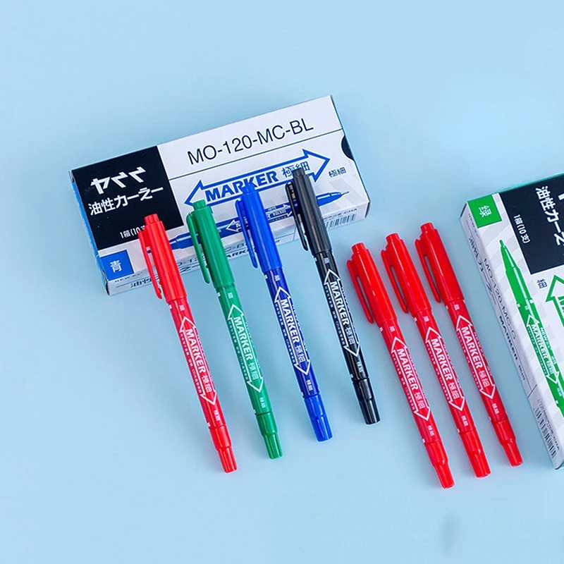 

PLR 1/3 шт. 0,5 мм маркеры для татуировки, маркеры для кожи, писец, принадлежности для перманентного макияжа, водонепроницаемые чернила большой емкости