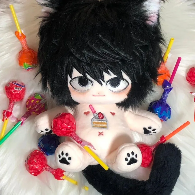 Death Note Anime brinquedos de pelúcia para crianças e adultos, boneca L Lawliet, fantoche de vestir, reescrever Kawaii, algodão, presentes colecionáveis