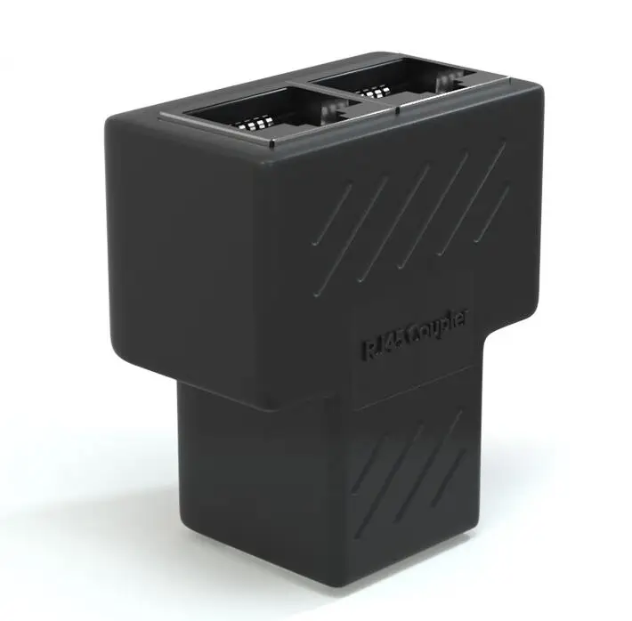 1 To 2 Ways Network Connector Ethernet RJ45 Female Cable Splitter Adapter Distributor Network Extender Adapter C For Laptop A7