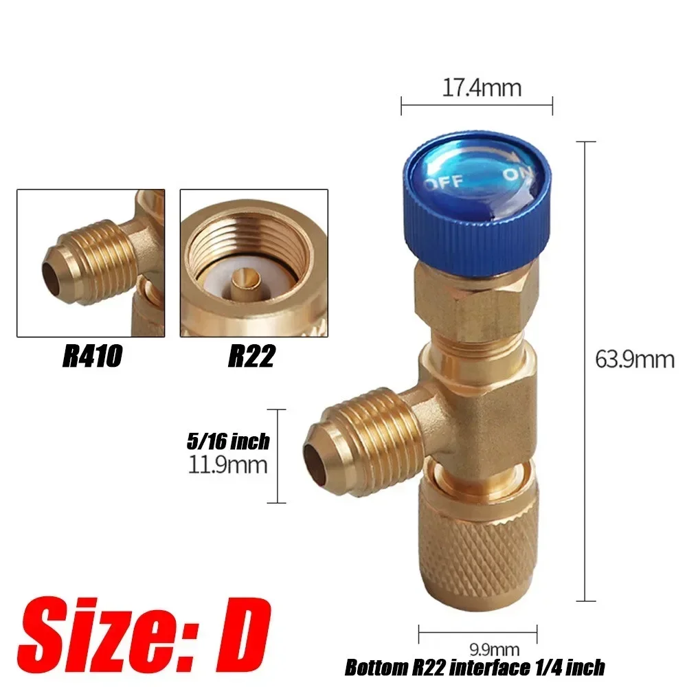 2/4/8PCS Flüssigkeit Sicherheitsventil R410A R22 Klimaanlage Kältemittel Werkzeug 1/4 "Sicherheitsadapter Klimaanlage Reparatur – Detail 4