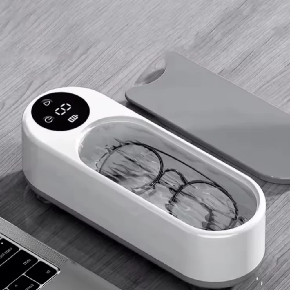 Portable Ultrasonic Cleaning Machine Household Multi‑purpose Cleaner Box for Eyeglasses, Watches, Rings, Earrings and Jewelry