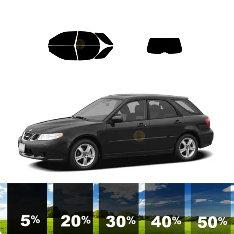 precut Removable Window Tint Film For Car 100% UVR 5%-35%VLT Heat Insulation Carbon ﻿For SAAB 9-2X 5 DR HATCH 2005-2007