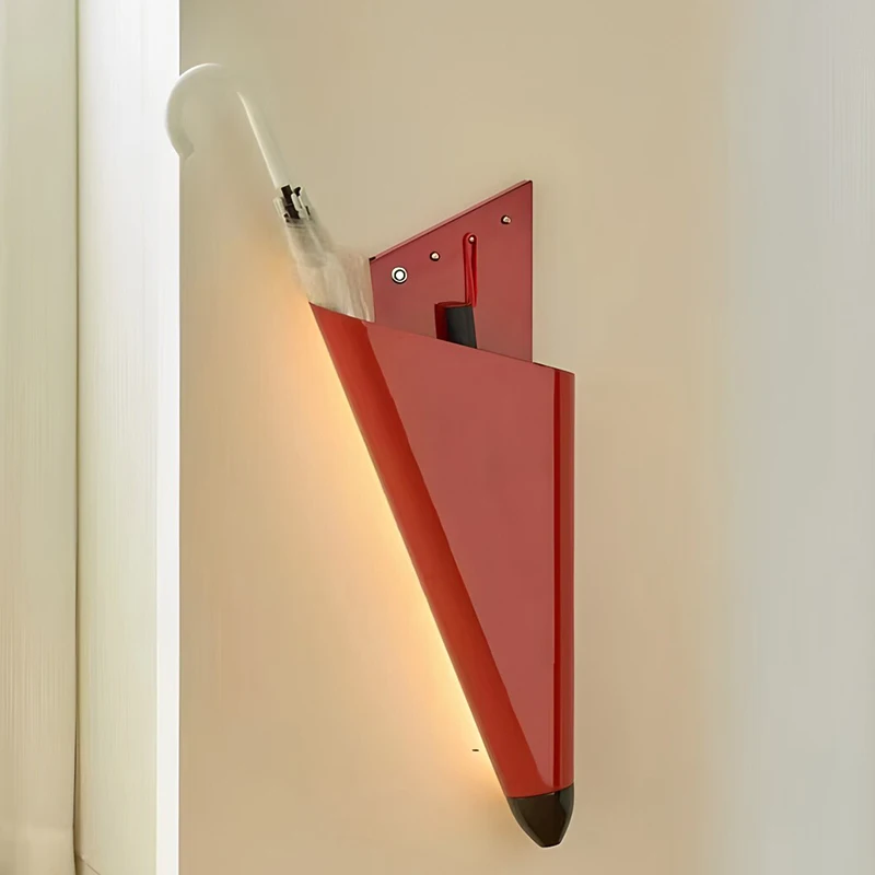 Wall-mounted Umbrella Storage Stand LED Light Umbrella Holder Large-capacity Creative Umbrellas Rack Home Umbrellas Stands