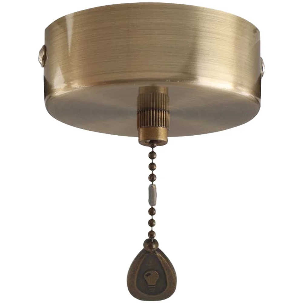 Vintage Iron Pull Chain Switch For Retro Ceiling Lights Fixture Antique Matte Black Cord Control Lamp