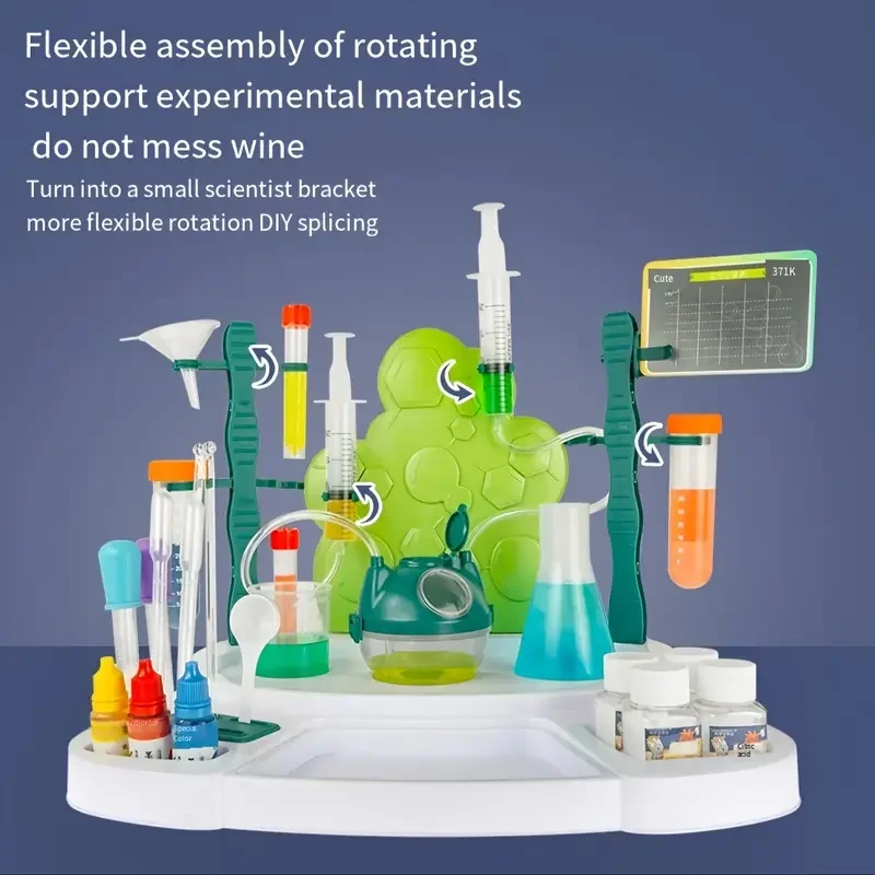 Science test bench set, including 30+fun science experiments and STEM science puzzle educational toys