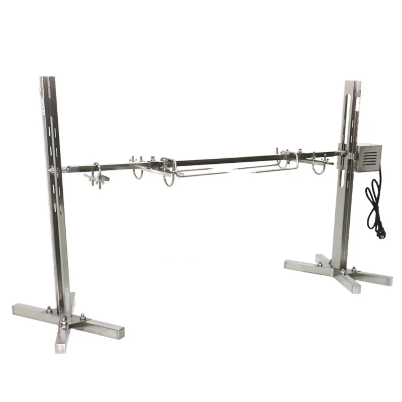 Support de barbecue électrique pour rôtissoire, moteur de gril 25W, charge maximale 40kg, longueur de cuisson 110cm, chèvre, cochon, poulet, barbecue en acier inoxydable