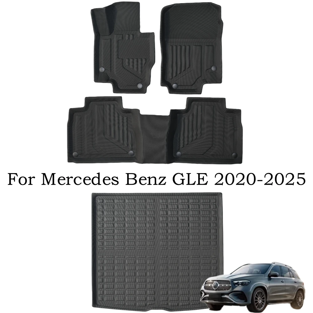 

Для Mercedes Benz GLE 2020-2025 GLE350 GLE450 GLE350d (не для купе) GLE53 GLE63 3D всепогодные коврики для багажника с левым рулем
