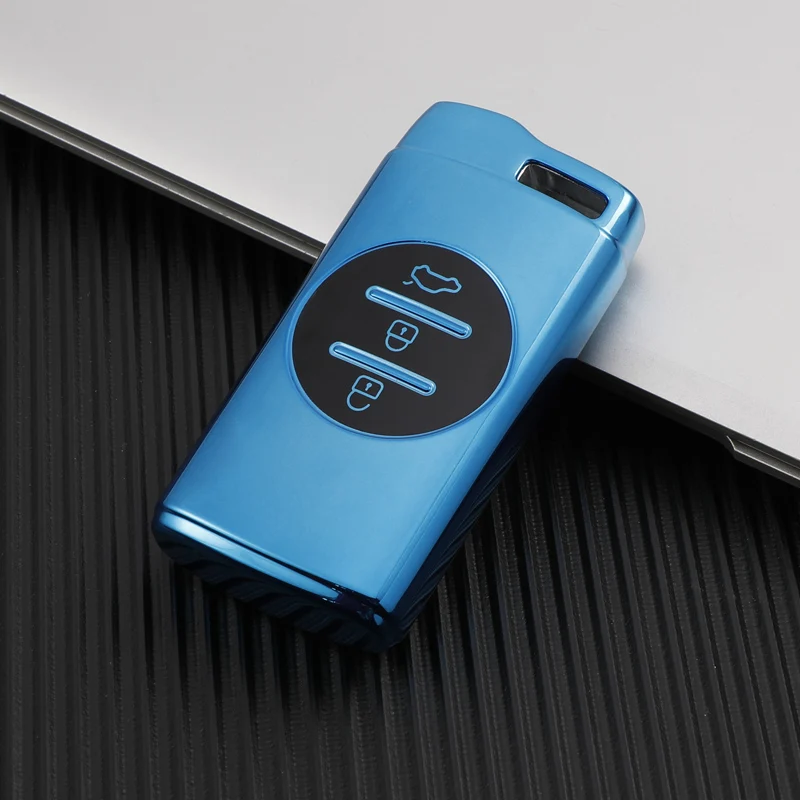 Soft TPU Car Key Cover Case Shell For Chery Tiggo 8 Arrizo 5 Pro Gx 5x eQ7 Chery Tiggo 7 Pro 2020 Accessories Styling Keychain