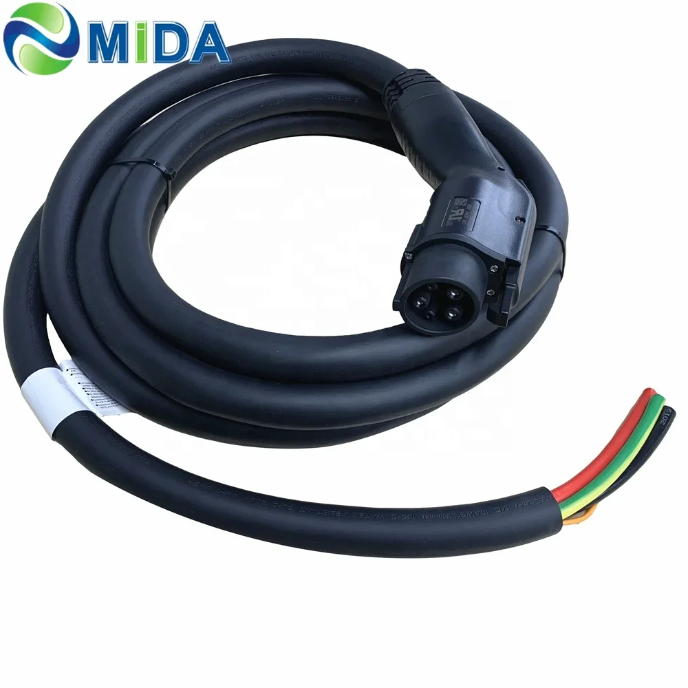 80Amp SAE J1772 Plug Type 1 EV Charging Cable for Electric Car Charger Station