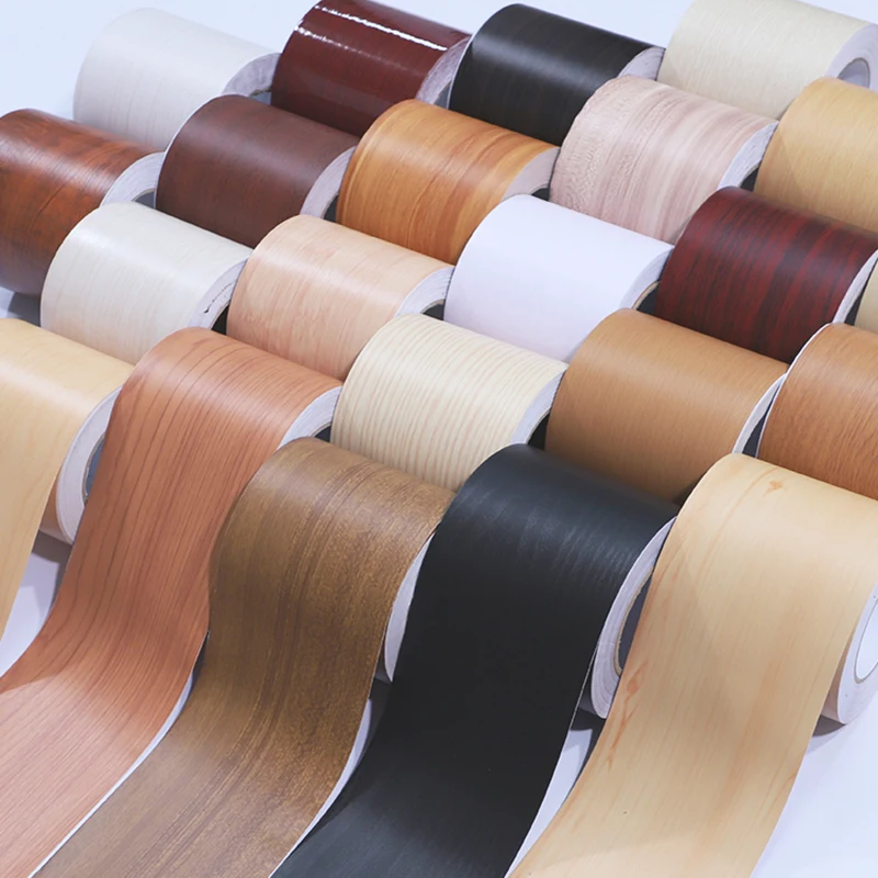 10M Imitation Wood Grain Edge Stickers Beauty Seam Decorative Strips Old Door Window Frames Edge Wrapping Waveguide Lines