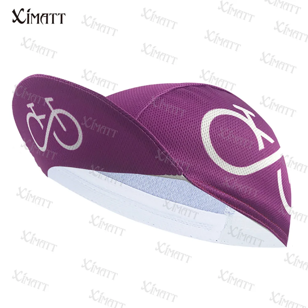 XIMATT Purple Solid Color Printing Cycling Caps Men Women Outdoor Sports Balaclava Shade Breathable And Quick-Drying Riding Hat