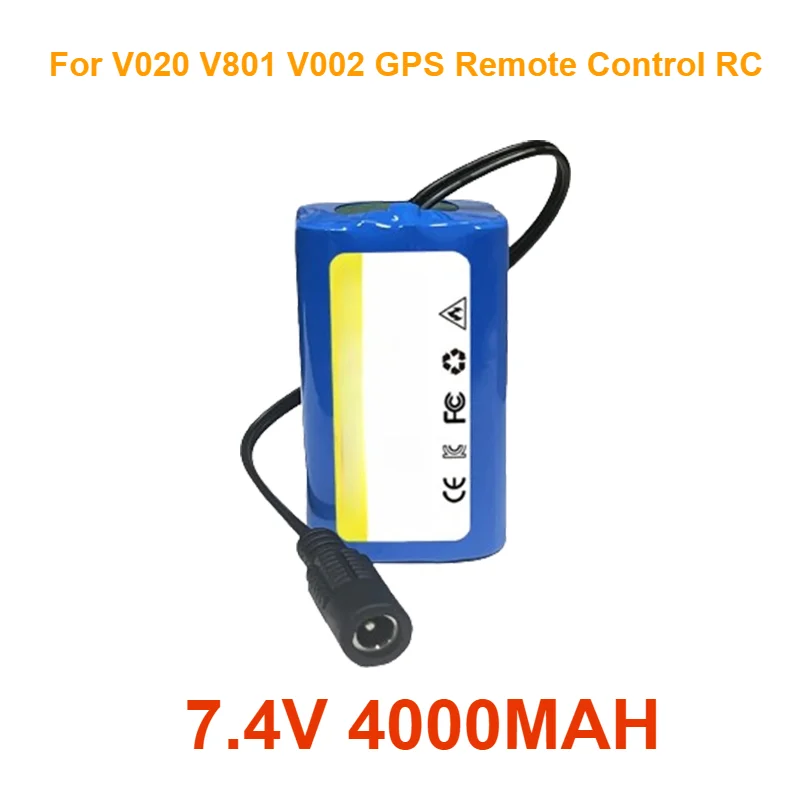 

For V020 V801 V002 GPS Remote Control RC Fishing Bait Boat Spare Parts Battery 7.4V 4000MAH