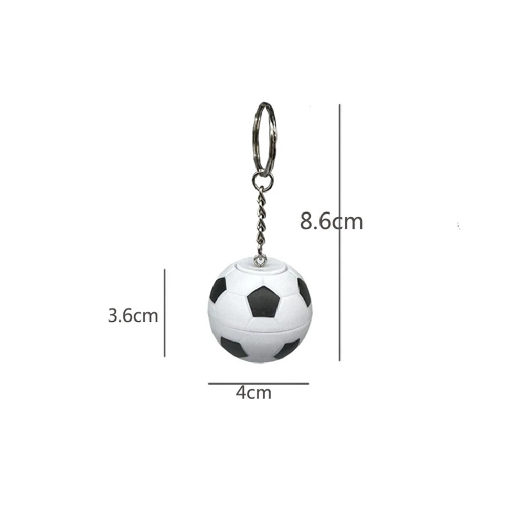 9Pcs Creative Soccer Keychains Stress Relief Stress Ball Rotate Football Shaped Pendant for Sports Bag Carnival Party Favors