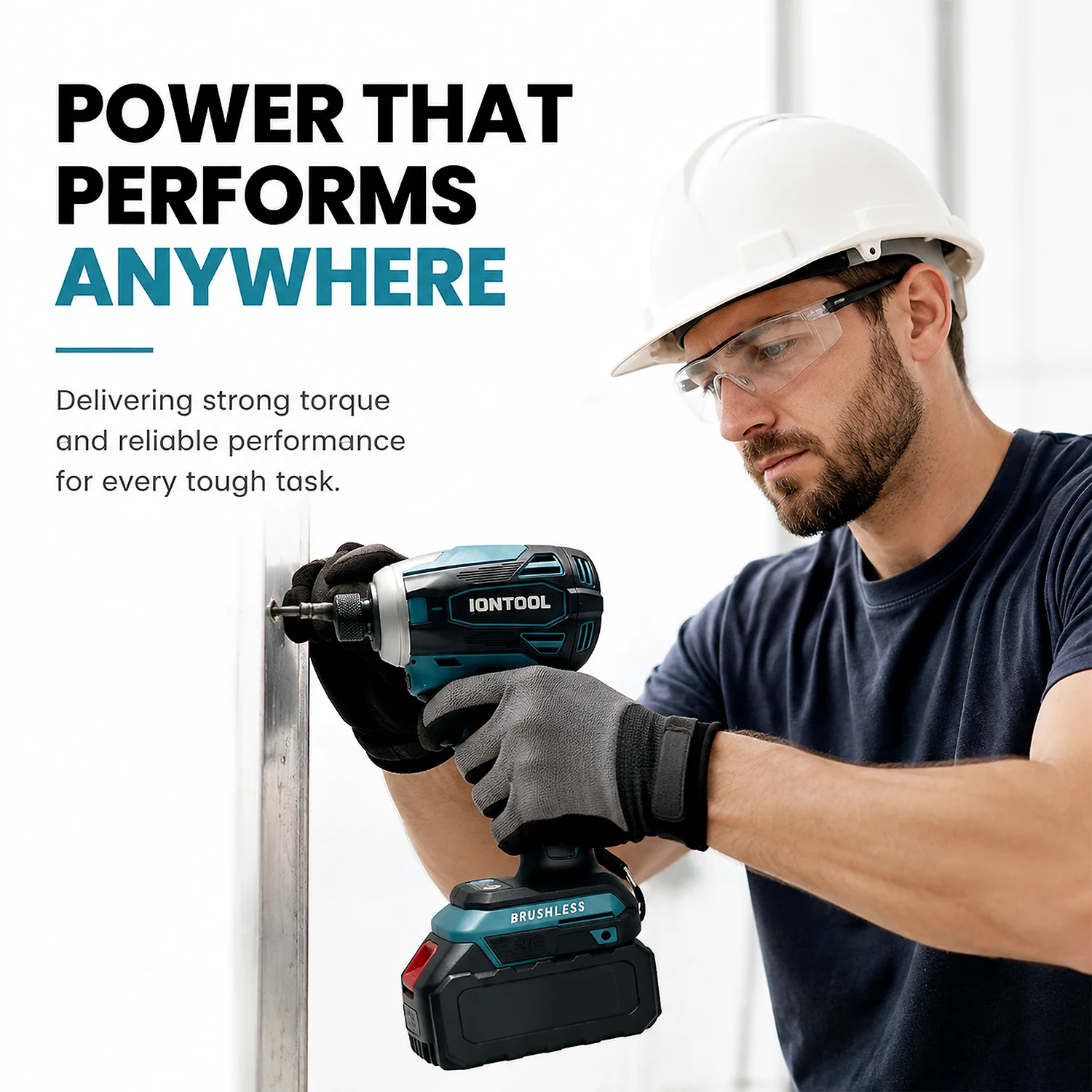 IONTOOL Impact Driver 600W 180N.m Lightweight Variable Speed Brushless Cordless For 18V Battery Home Garage Repair Tool