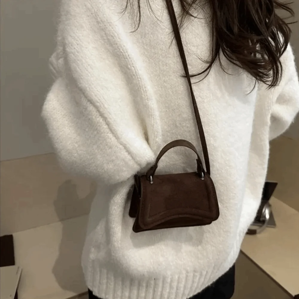 New Suede Crossbody Bag Square Shape Solid Color Shoulder Bag Mini High Quality Bag Women