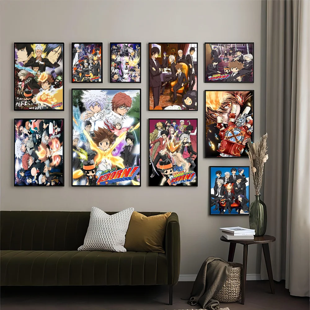 Katekyo Hitman Reborn Anime Posters Sticky Whitepaper Sticker DIY Room Bar Cafe Kawaii Room Decor