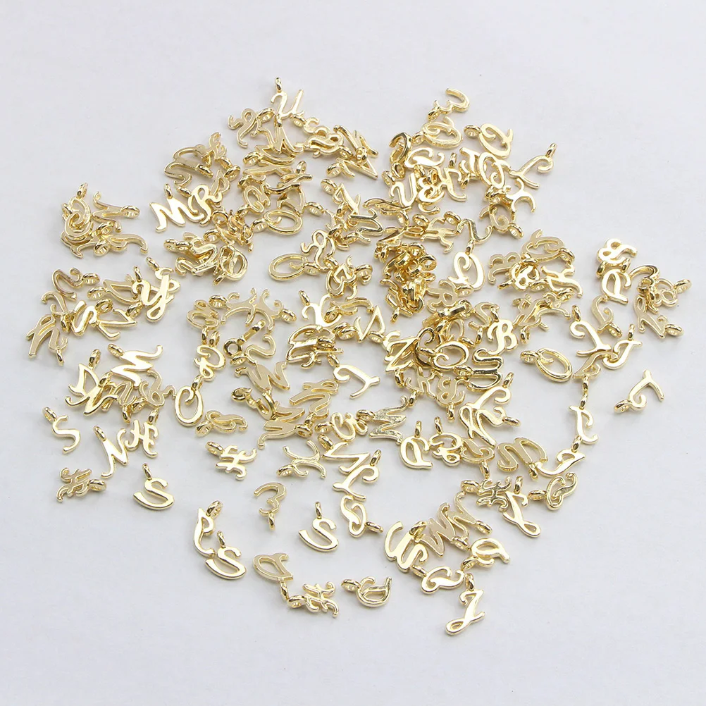 104 قطعة من الخرز للحرف اليدوية وإكسسوارات قلادة الحروف الأبجدية وسحر صنع المجوهرات