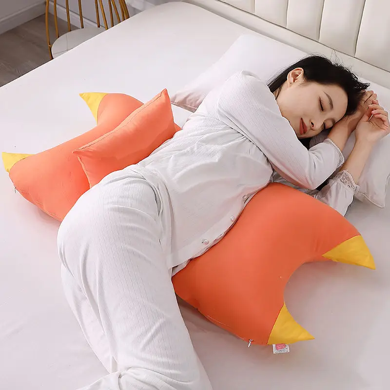 Four Season Cotton Pregnant Women Waist Protection Pillow Side Sleeping Support Pregnancy Pillow Cartoon Style Bedding Supplies