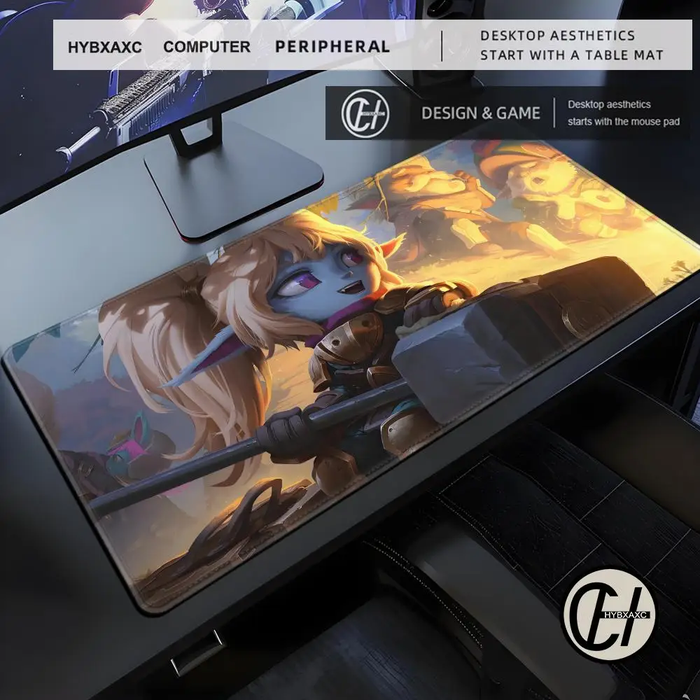 Poppy Mouse Pad Cute HD Desk Pad Extended Gaming Keyboard Mats Large 90x40cm XXL Gamer Mousepad