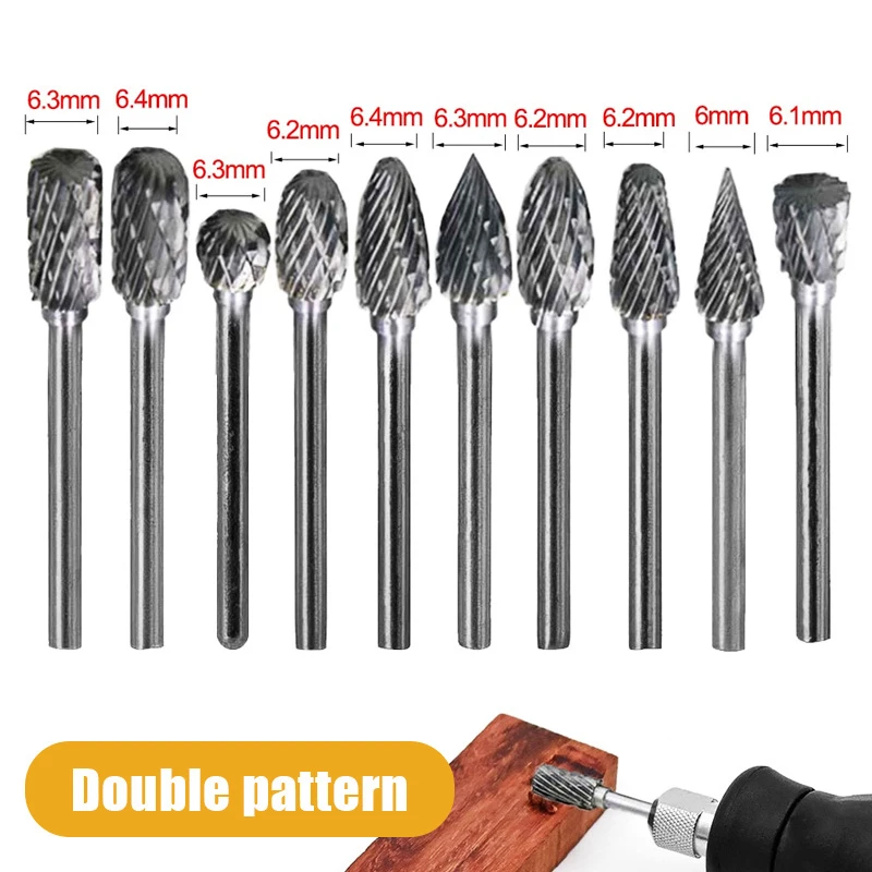 10Pcs Nail Drill Bit Manicure Set Professional Nail File Electric Milling Cutters For Pedicure Gel Nail Polish Accessories Tools