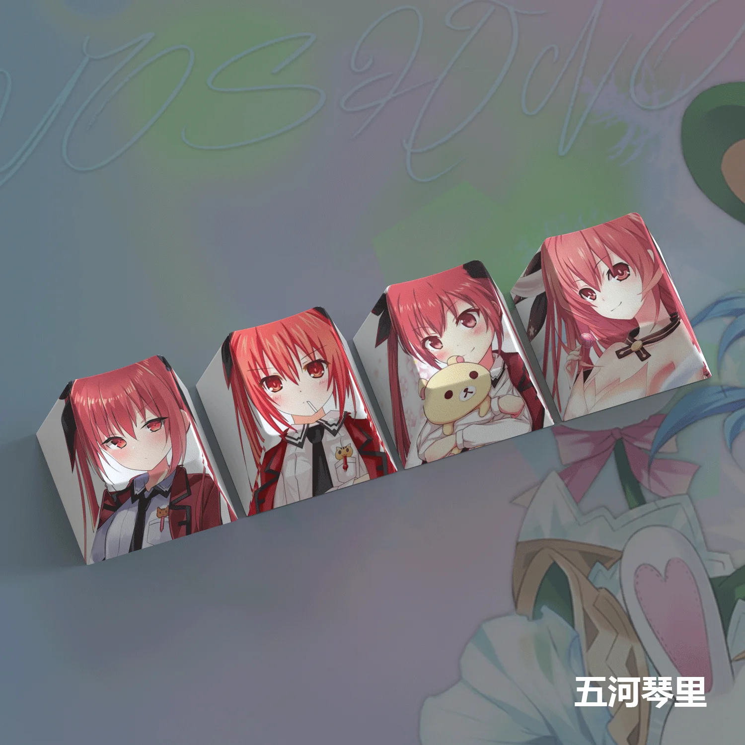 Date A Live Theme Character Keyboard Decoration Keycaps R4 Key Caps Accessories Tokisaki Kurumi Himekawa Yoshino Anime Decor