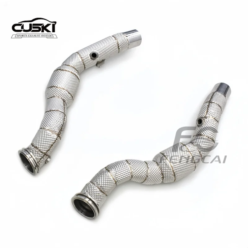 

Автоматическая модификация выхлопной трубы для Maserati Ghibli SQ4 3.0T 2014-2019, каталитический нейтрализатор выхлопной трубы с высоким расходом и теплозащитным экраном