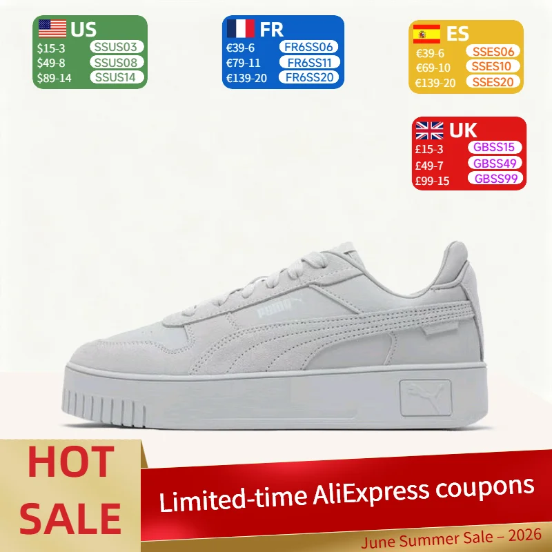 

Puma Carina Street: Lightweight, Soft, Breathable, Premium-Soft Cushioned Low-Top Sneakers for Women, Gray 395093-06