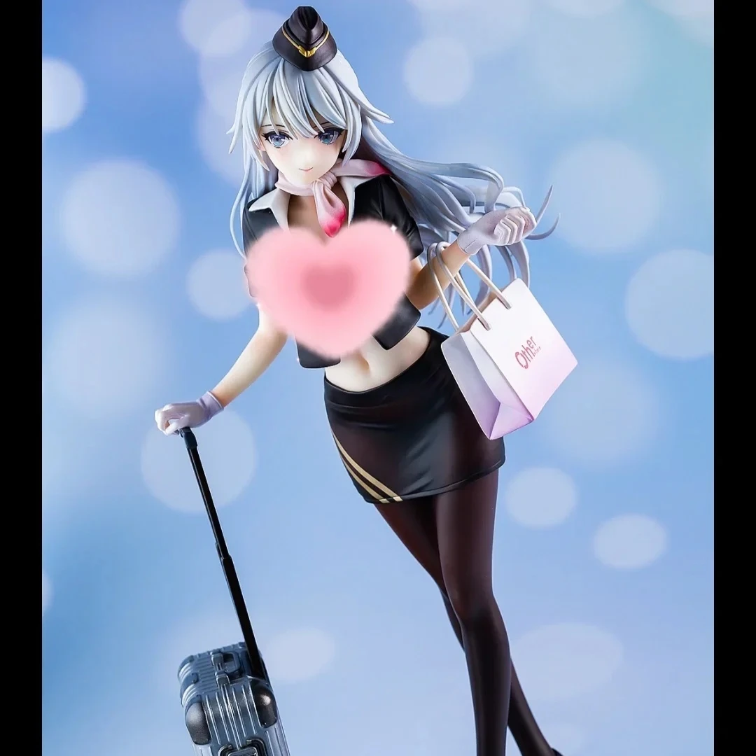 

new Stewardess Anime Girl Figure Original Art Boxed Collectible Statue Desktop Decoration For Anime Fans Collectors