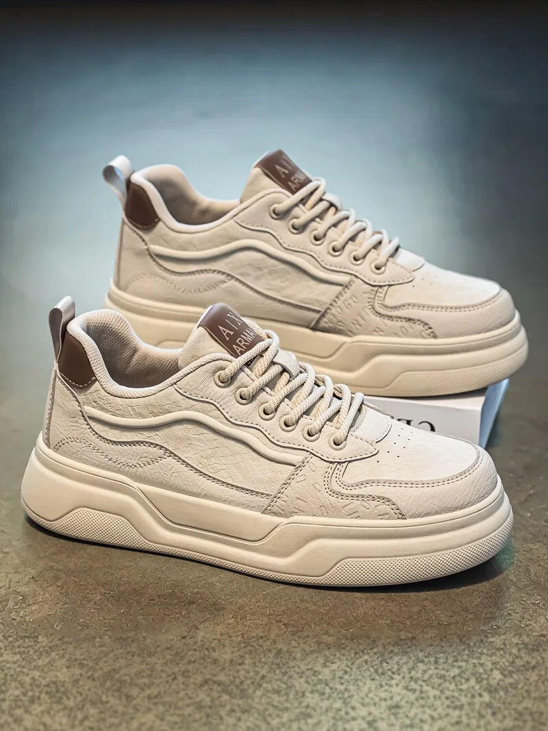 

Men's Sporty Work Shoes 2026 New Style Summer Trendy All-Match Thick Bottom Heightening Casual Shoes Daily Wear Rubber Sole