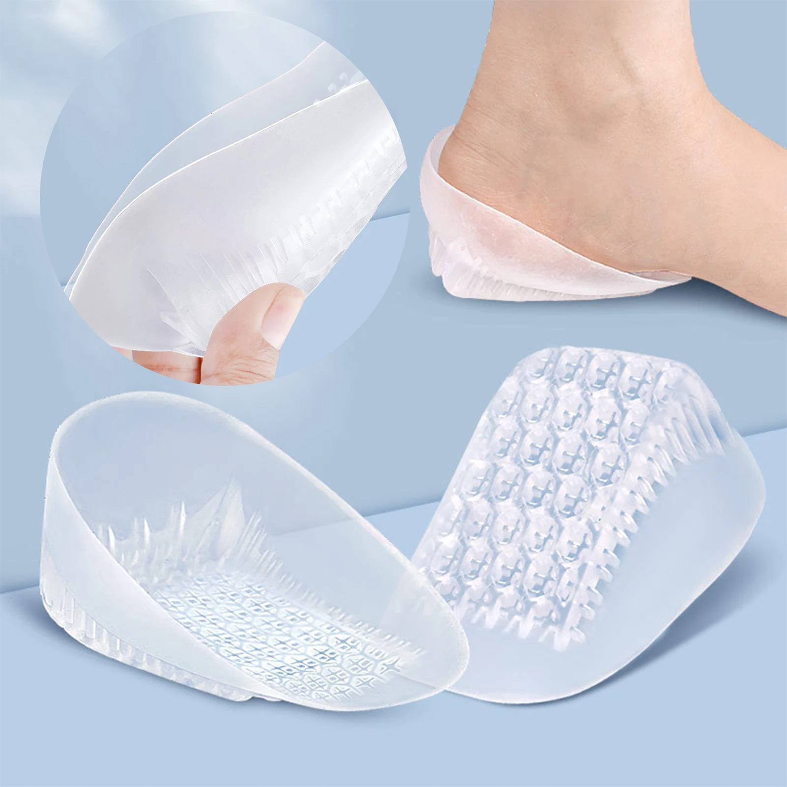 

Shock Absorbing Heel Cushion Skin-friendly Lightweight Heel Cups For Men Women