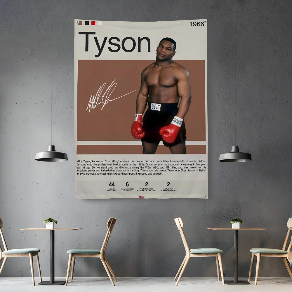 Mike T-Tyson Boxing Gym Flag Bedroom Living Bar Garden Outdoor Microfiber Festival Decoration Background Art Banner