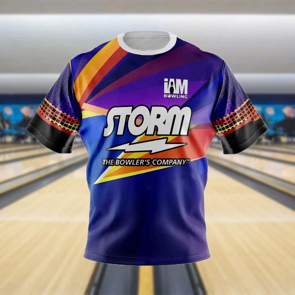

Bowling Sports Men's T Shirt Summer Casual O-neck Short Sleeve Tops Fashion Breathable Clothes For Kids High Quality Unisex Tees