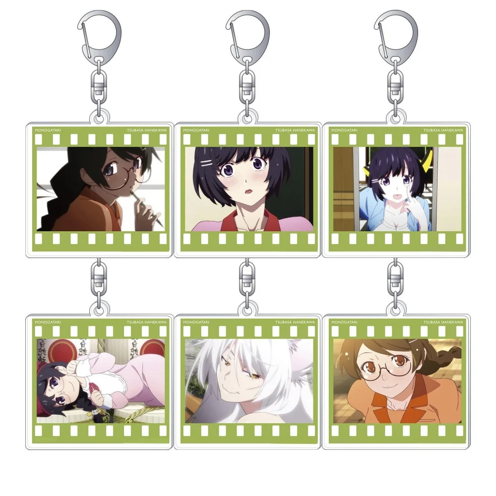 Guo Xiao Luo Anime Peripheral StoreMonogatari Series Tsubasa Hanekawa Acrylic Keychain Pendant Ornamen Fans Charm Gifts About6cm