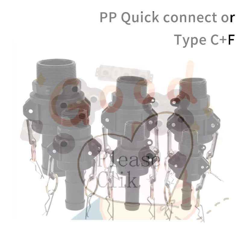 PP Quick Joint Type C+F Chemical Plastic Acid And Alkali Resistance Flexible Buckle Type Wire Hose Quick Connection Head C300