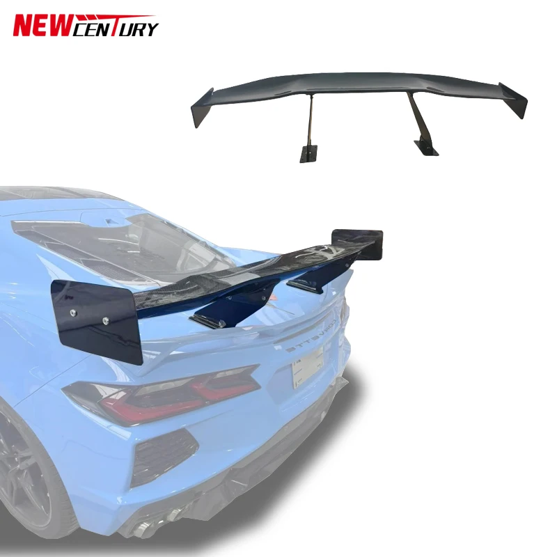 

For Corvette C8 Modified and Upgraded APR Carbon Fiber Rear Wing, High Quality Carbon Fiber Rear Wing Spoiler Decoration